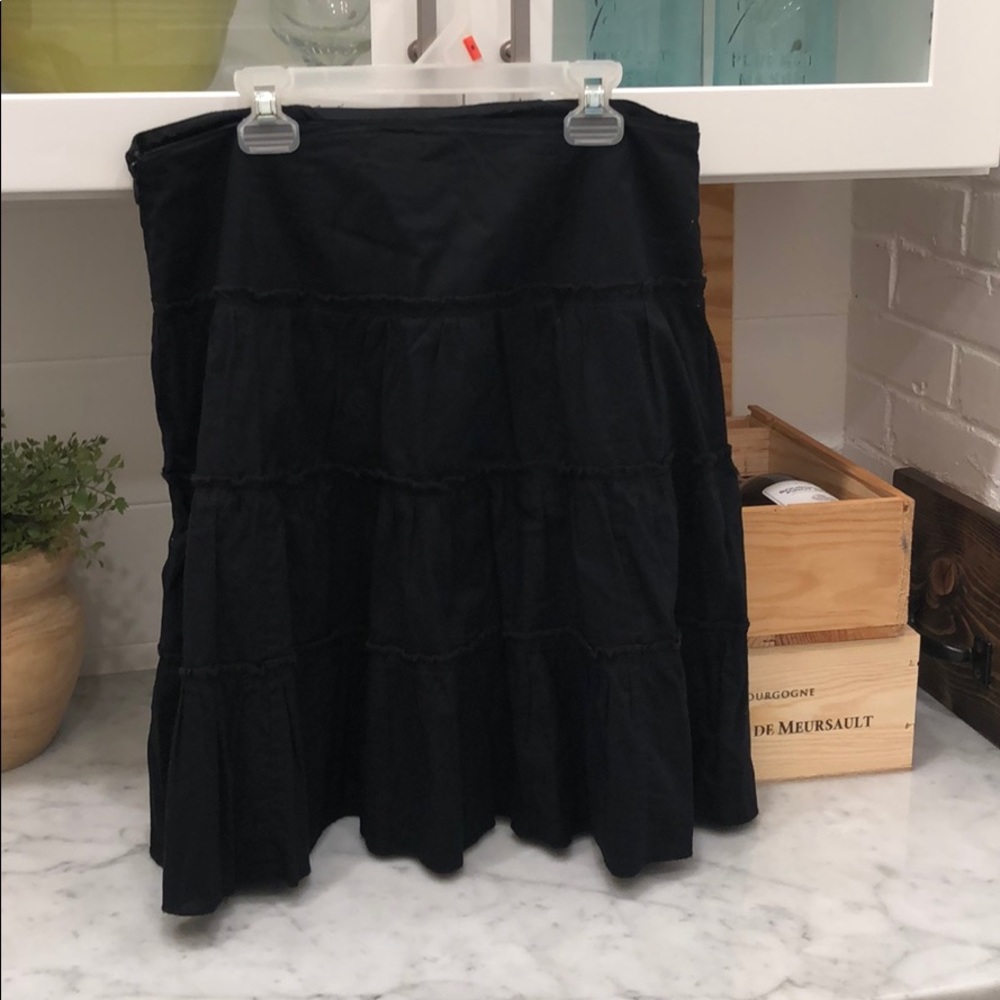 LOFT 6 petites black skirt side zipper